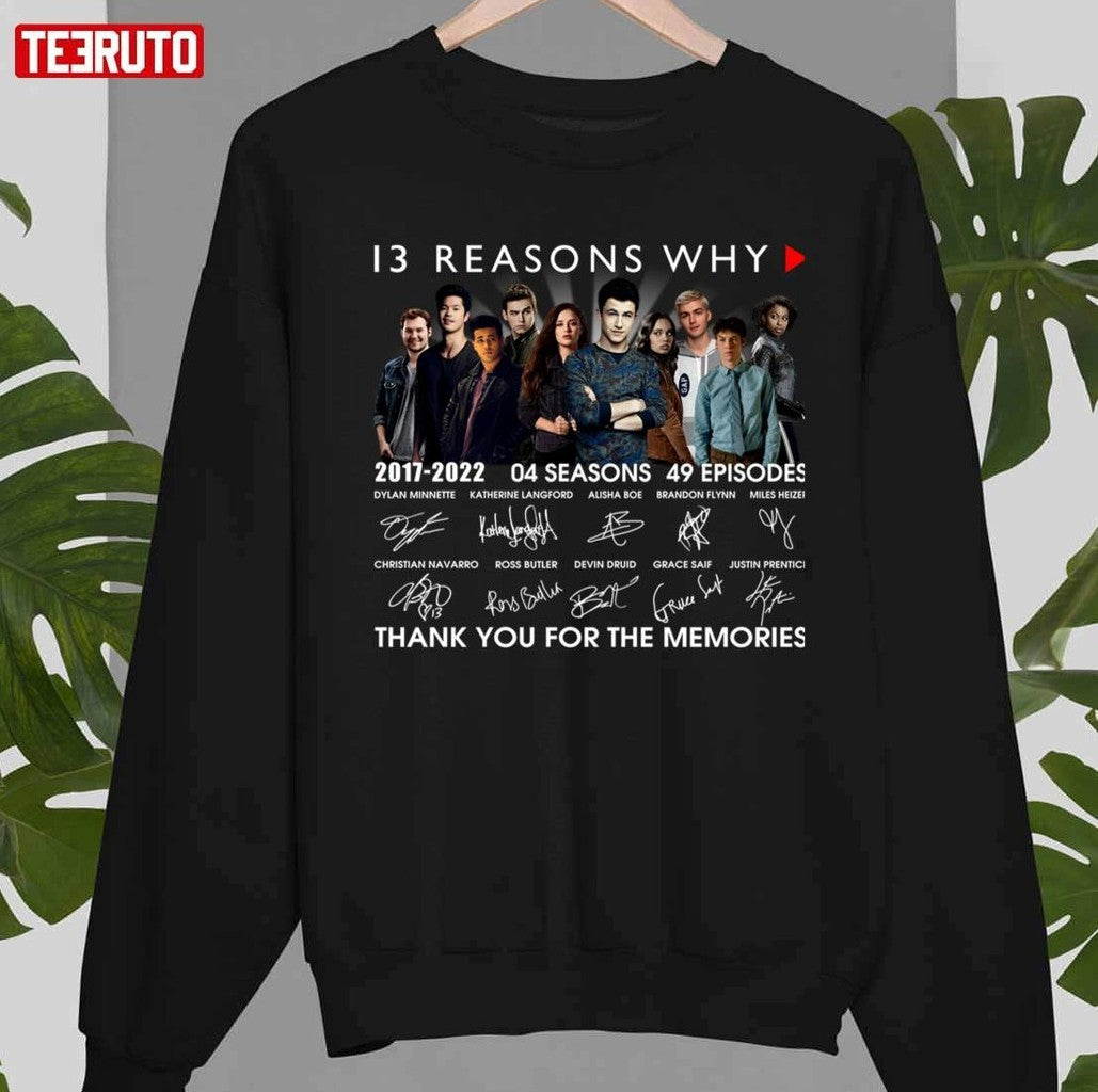 Signature And Thank You For The Memories 13 Reasons Why Unisex T-Shirt