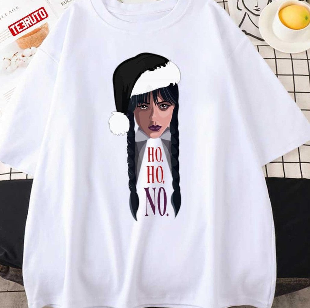 Santa Wednesday Addams Ho Ho No Christmas Unisex Sweatshirt