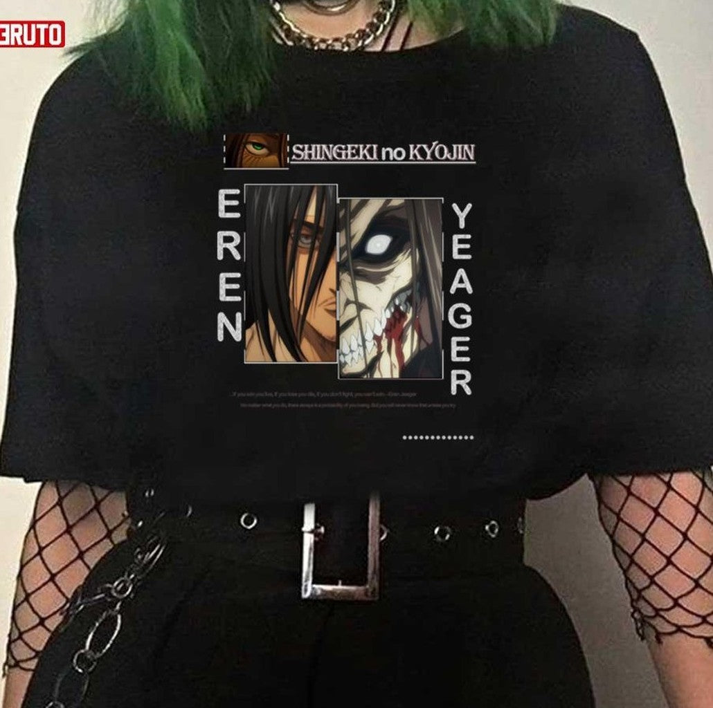 Shingeki No Kyojin Eren Yeager Artwork Unisex T-Shirt