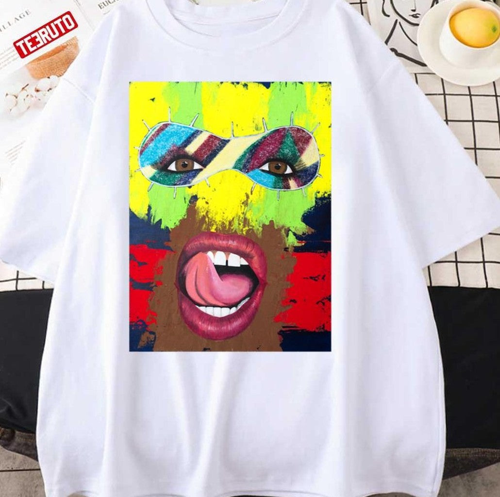 Scary Art Yvie Oddly Blue Premium Unisex T-Shirt
