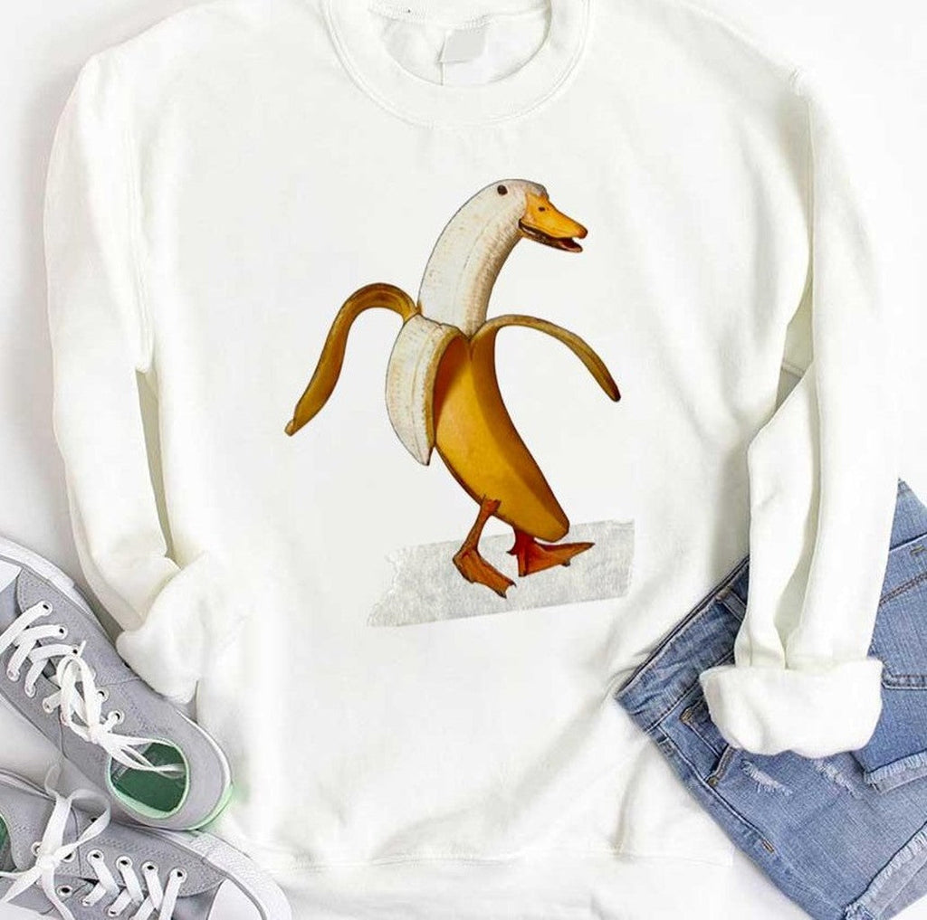 Banana Duck Walking Ducking Funny Unisex T-Shirt