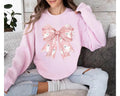 Pink Ghost Coquette Bow Sweatshirt, Coquette Halloween Sweatshirt, Pink Bow Shirt, Fall Sweatshirt, Spooky Season Shirt, Cute Ghost Shirt, Halloween T