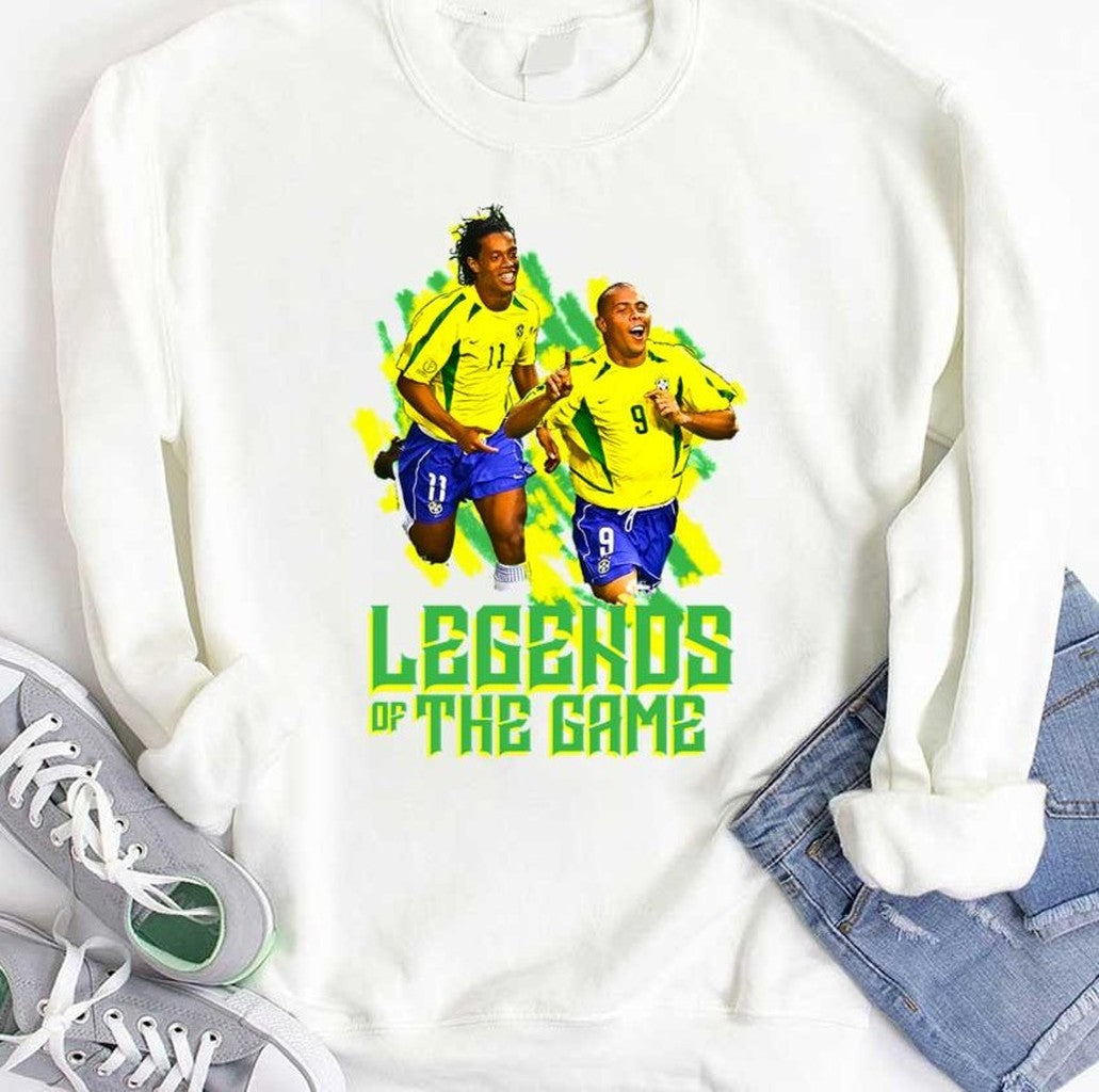 Ronaldinho And Ronaldo Brazil Football Legend Unisex Hoodie