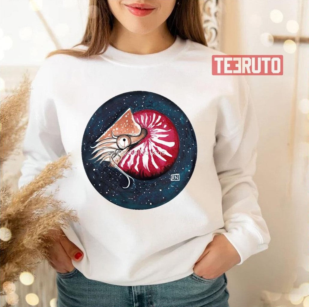 Space Nautilus Watercolour Painting Unisex Sweatshirt