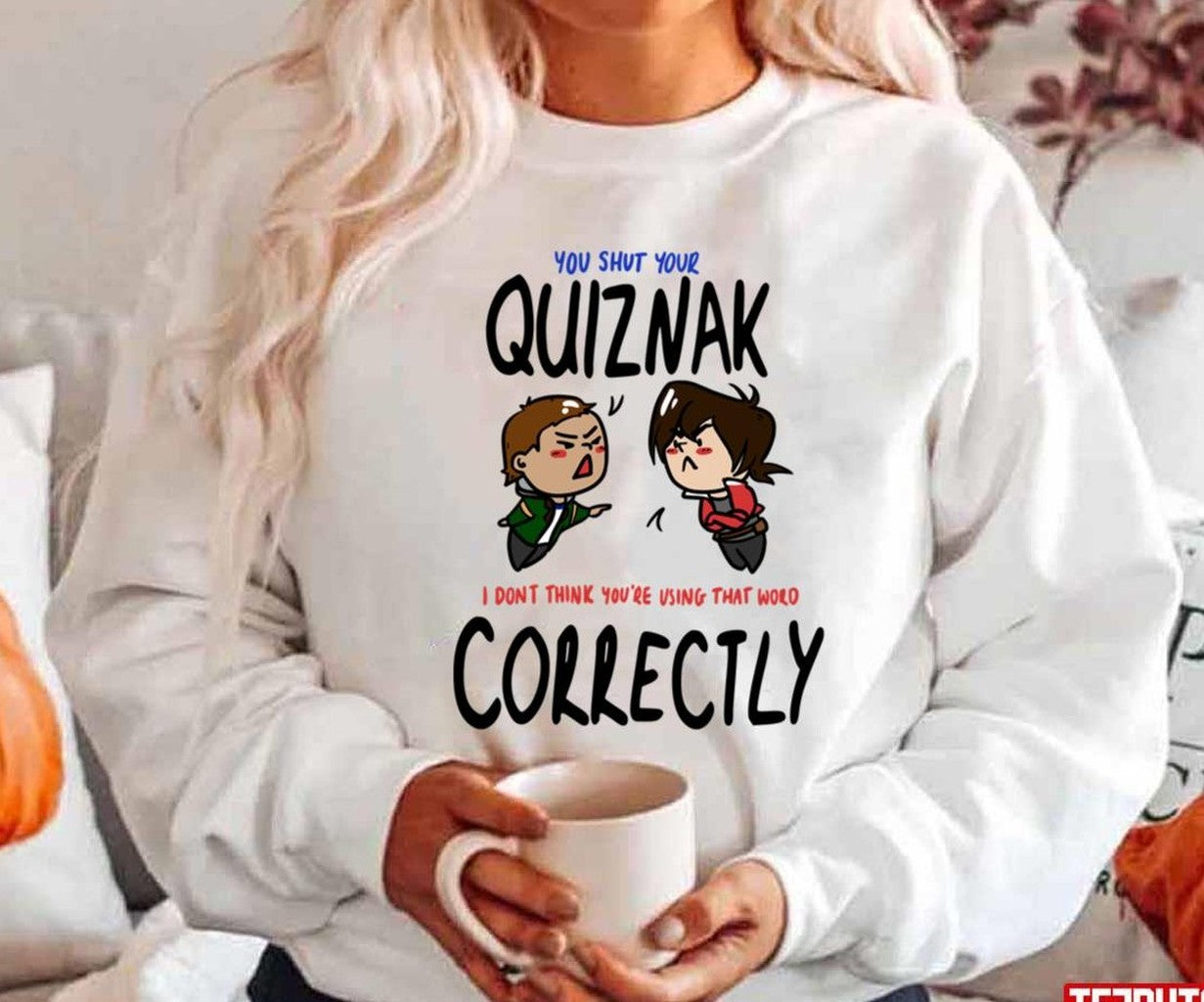 Quiznak Correctly Cartoon Design Voltron Unisex Hoodie