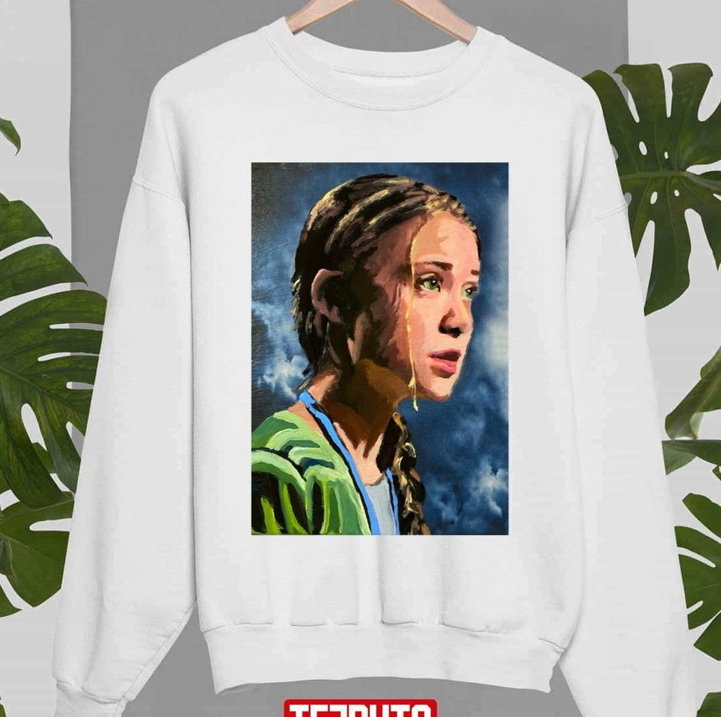 Beautiful Painting Of Greta Thunberg Unisex Sweatshirt