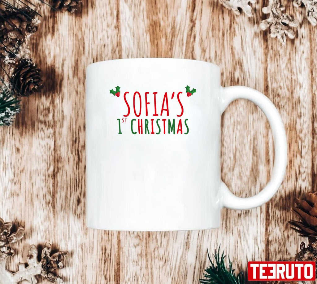 Sofia's First Christmas Personalised Name Unisex Sweatshirt