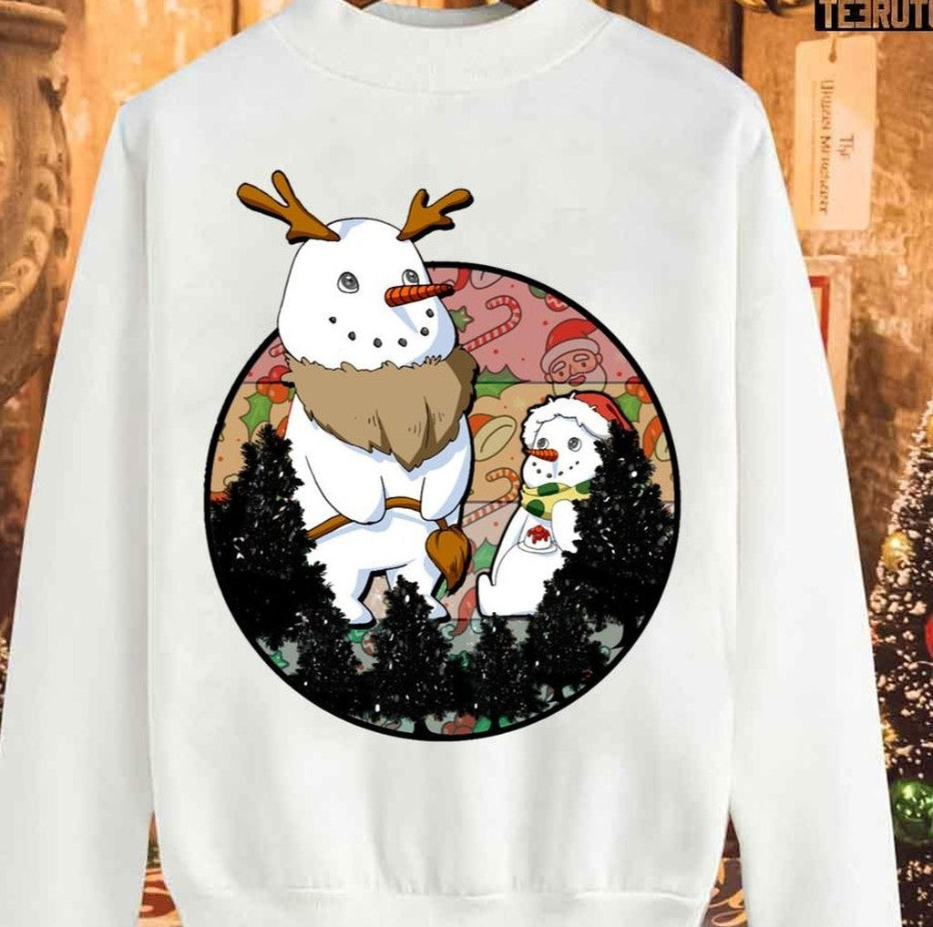 Snowman With His Son Christmas 2023 Unisex Sweatshirt