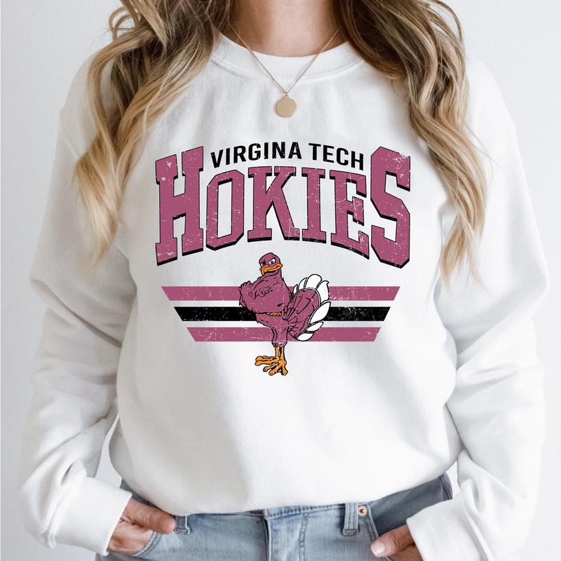 Virginia Tech Hokies Vintage Football NCAA Sweatshirt, Vintage Sweatshirt NCAA, Classic Sport Sweatshirt, Gifts For Football Fan Sport