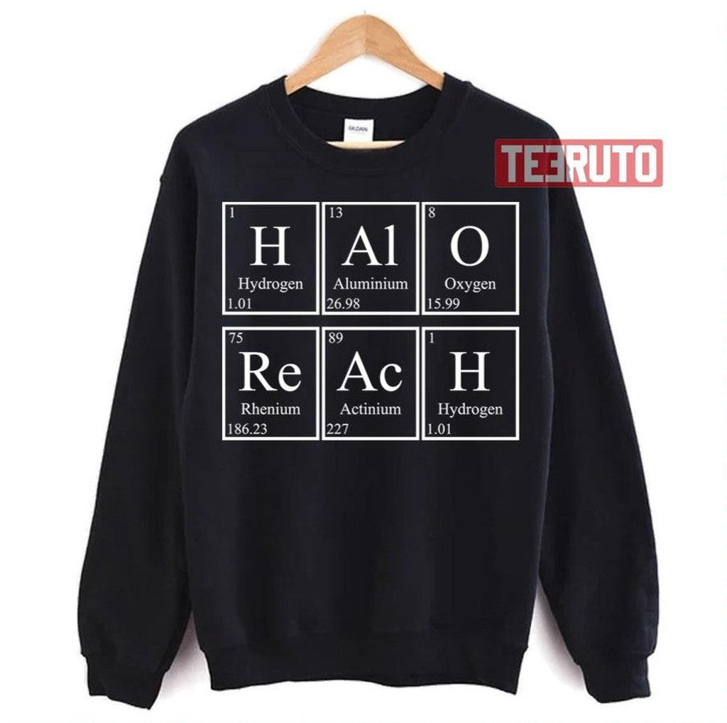 Reach Periodic Table Halo Game Unisex T-Shirt