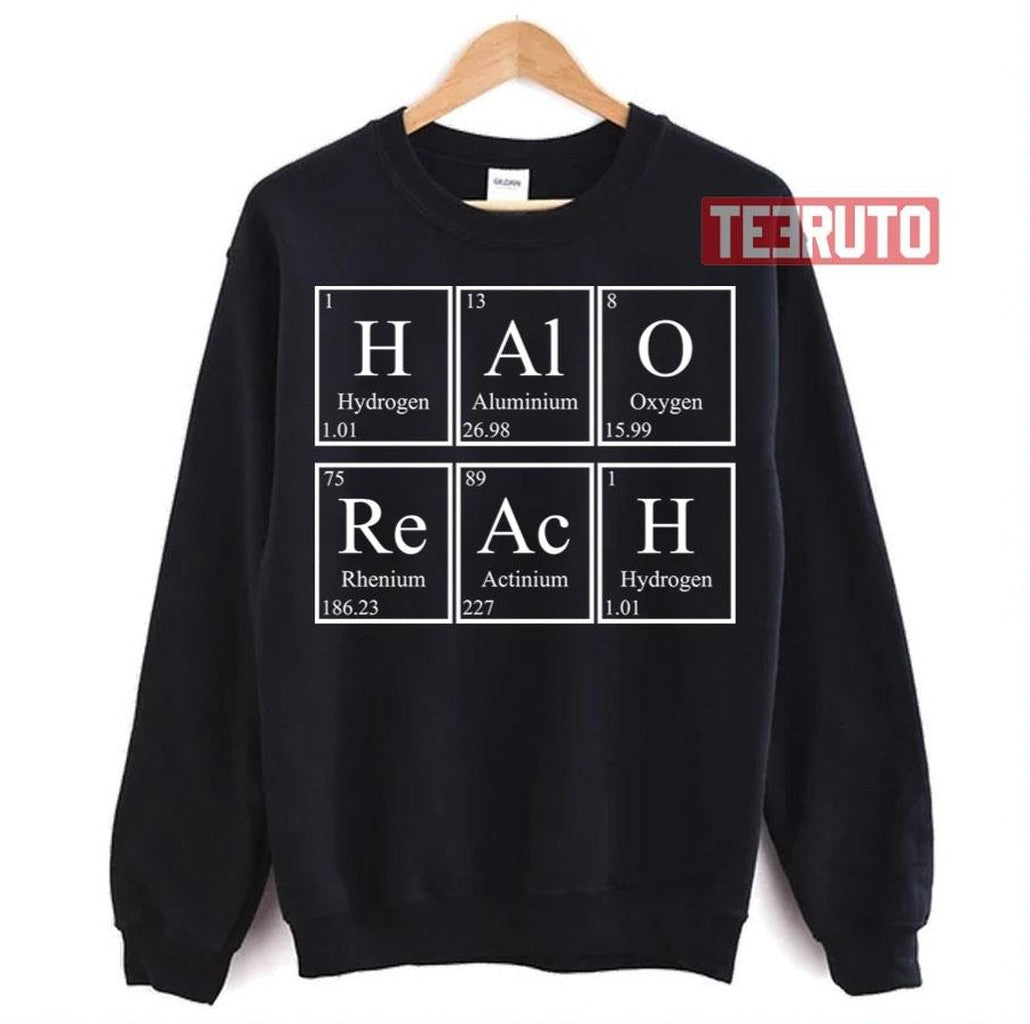 Reach Periodic Table Halo Game Unisex T-Shirt
