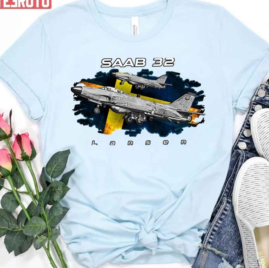 Saab 32 Lansen Swedish Military Aircraft Unisex T-Shirt