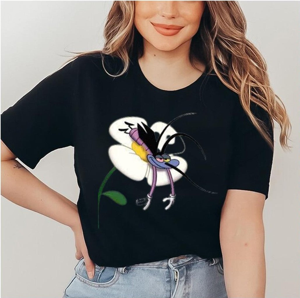 Sleeping On A Flower Oggy And The Cockroaches Unisex T-Shirt