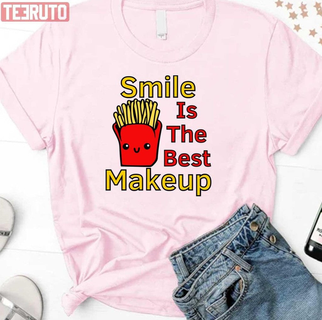 Smile Is The Best Makeup Fries Unisex Sweatshirt
