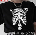 Skeleton Rib Cage Jumbo Print Novelty Halloween Unisex T-Shirt