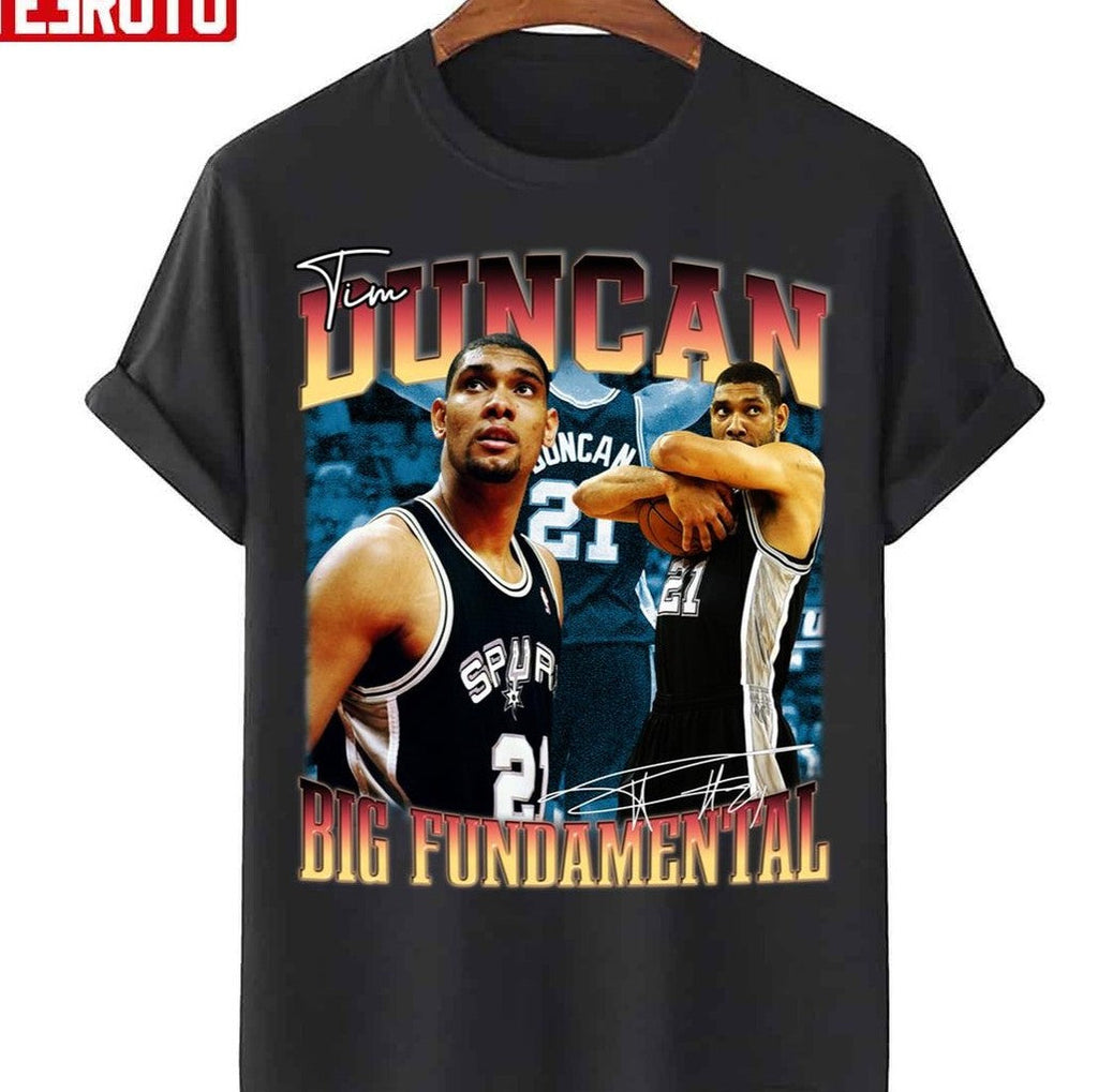 The Big Fundamental Basketball Legend Signature Tim Duncan Unisex T-Shirt