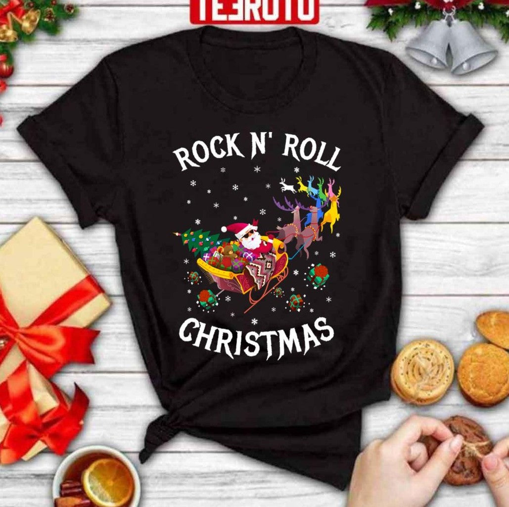 Santa Rock N' Roll Christmas Unisex Sweatshirt