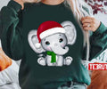 Baby Elephant Christmas Unisex Sweatshirt