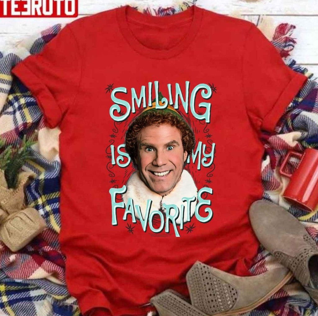 Smiling Is My Favorite Buddy The Elf Merry Christmas Unisex Sweatshirt
