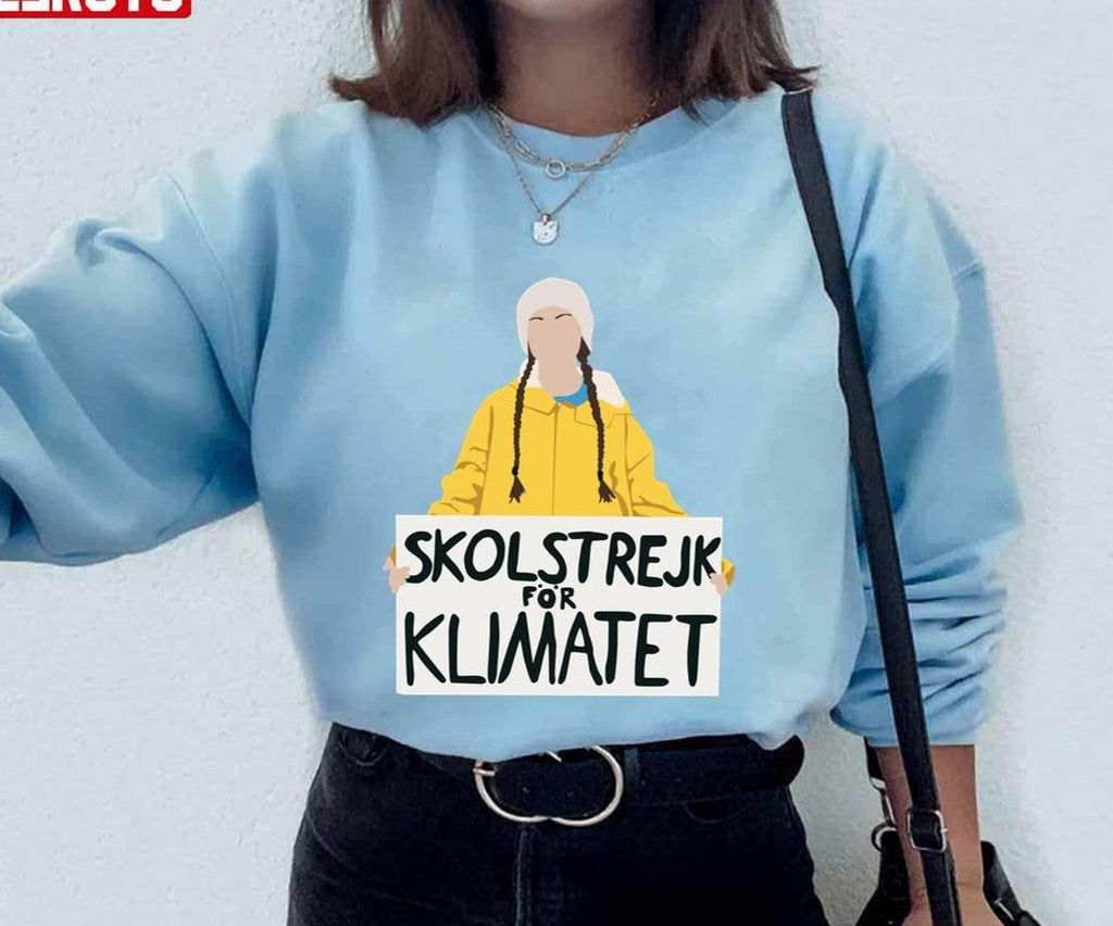 Skolstrejk For Klimatet Greta Thunberg Minimalist Unisex Hoodie