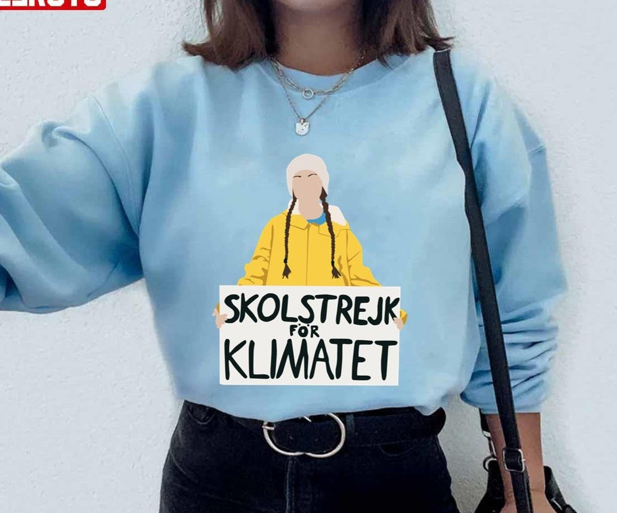 Skolstrejk For Klimatet Greta Thunberg Minimalist Unisex Hoodie