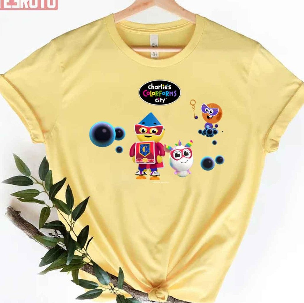 Super Charlie &amp; Bubble Face Charlie's Colorforms City Unisex T-Shirt