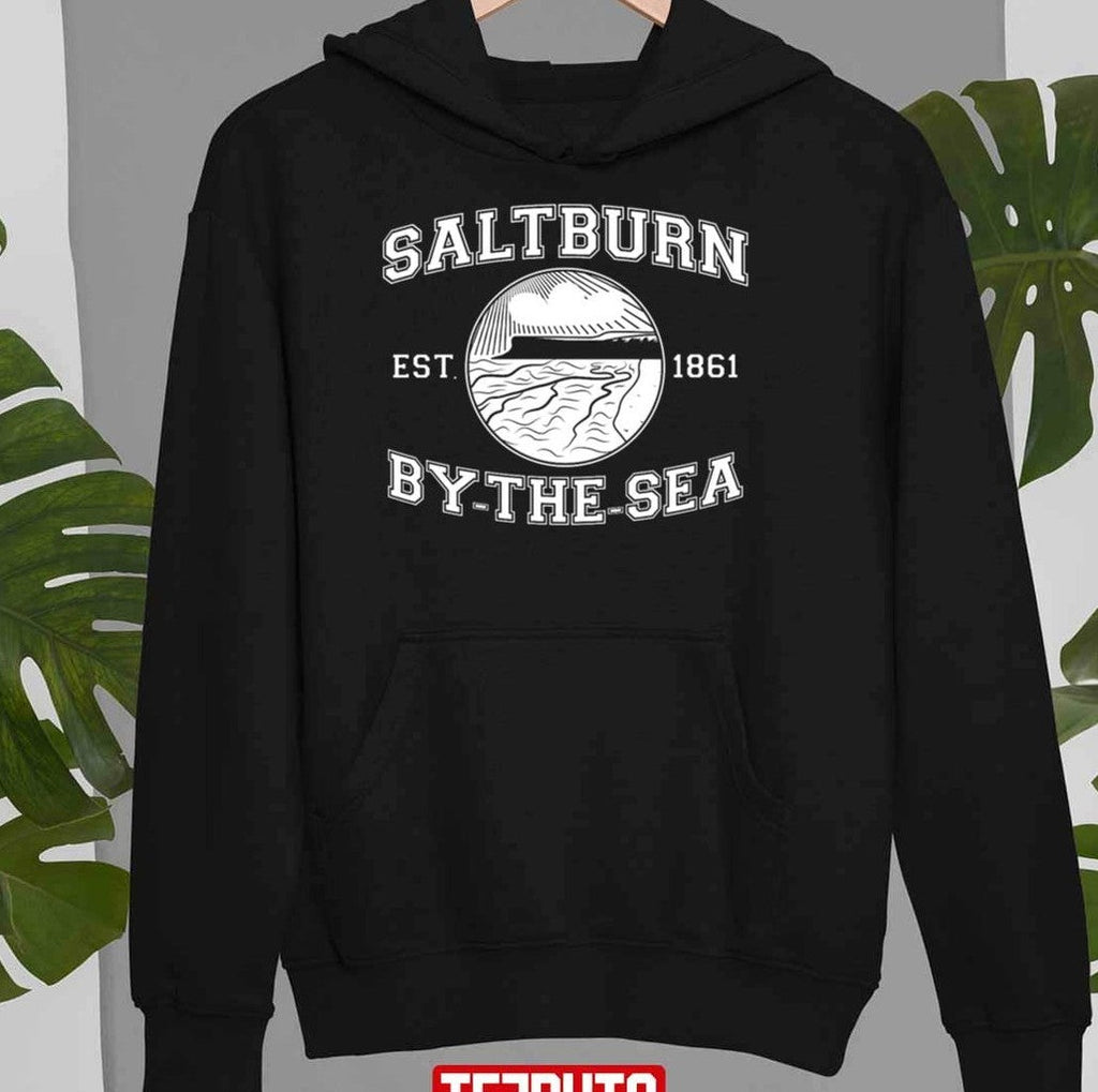 Ndvh Saltburn By The Sea Est 1861 White Print Unisex Sweatshirt