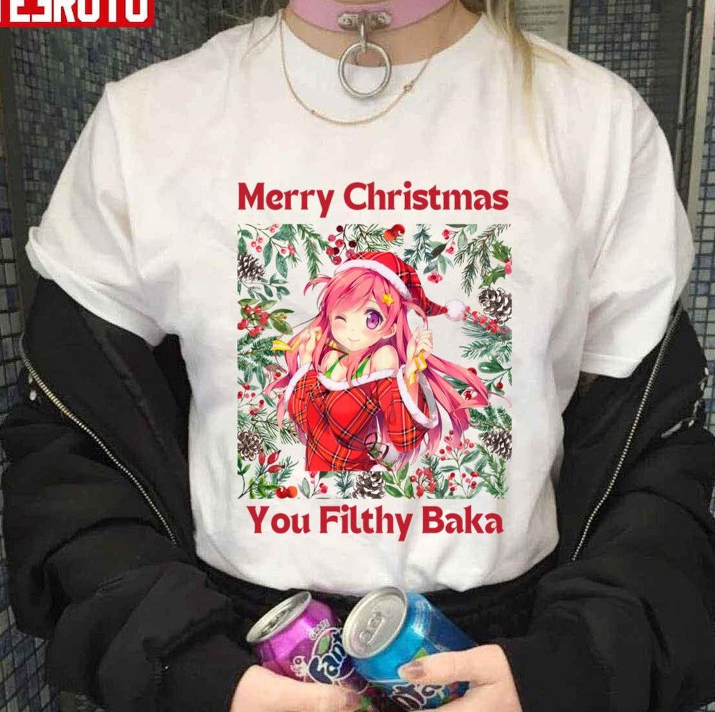 Anime Merry Christmas You Flithy Baka Unisex Sweatshirt