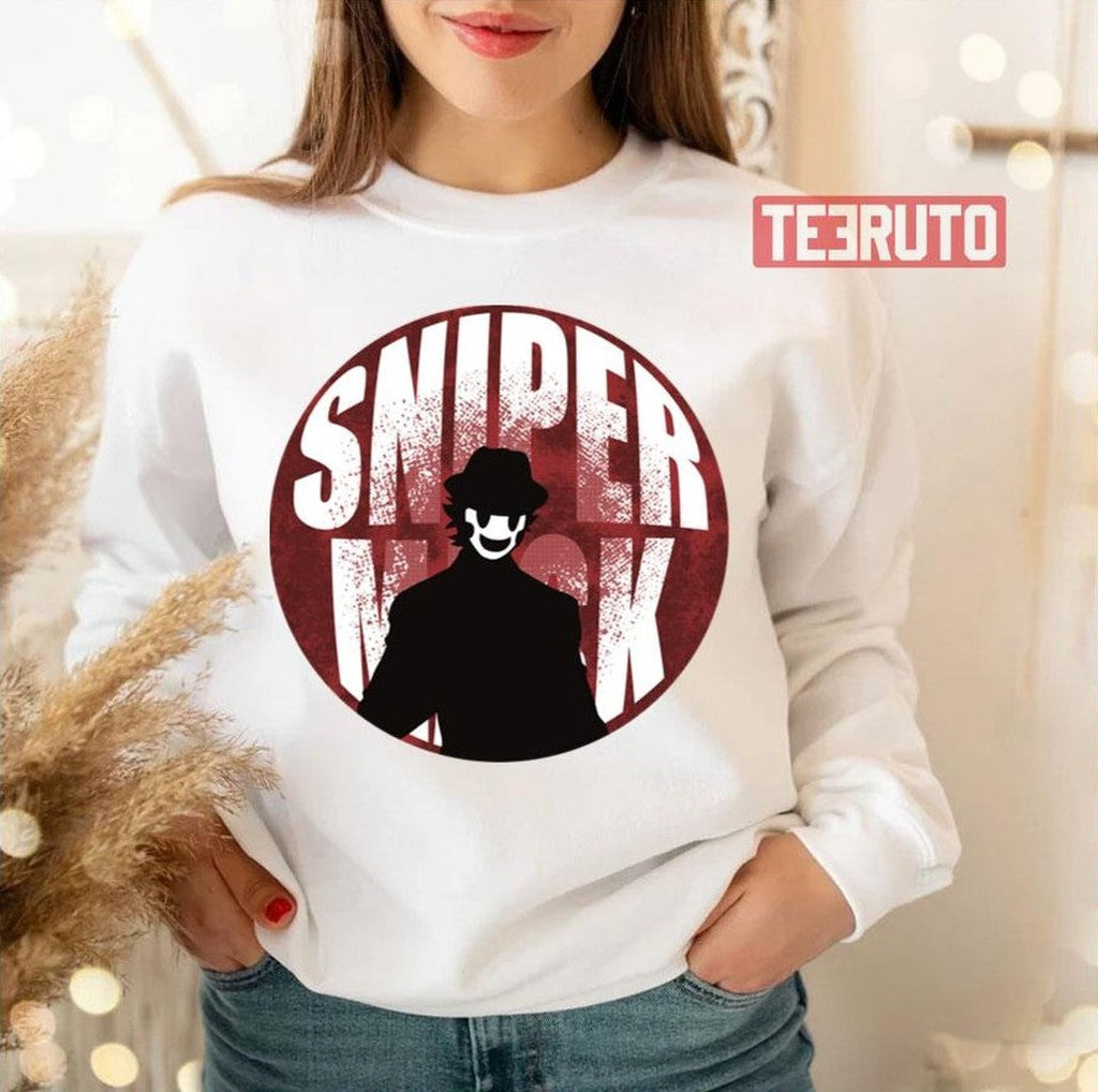 Sniper Mask Distressed Circle Design High Rise Invasion Unisex T-Shirt