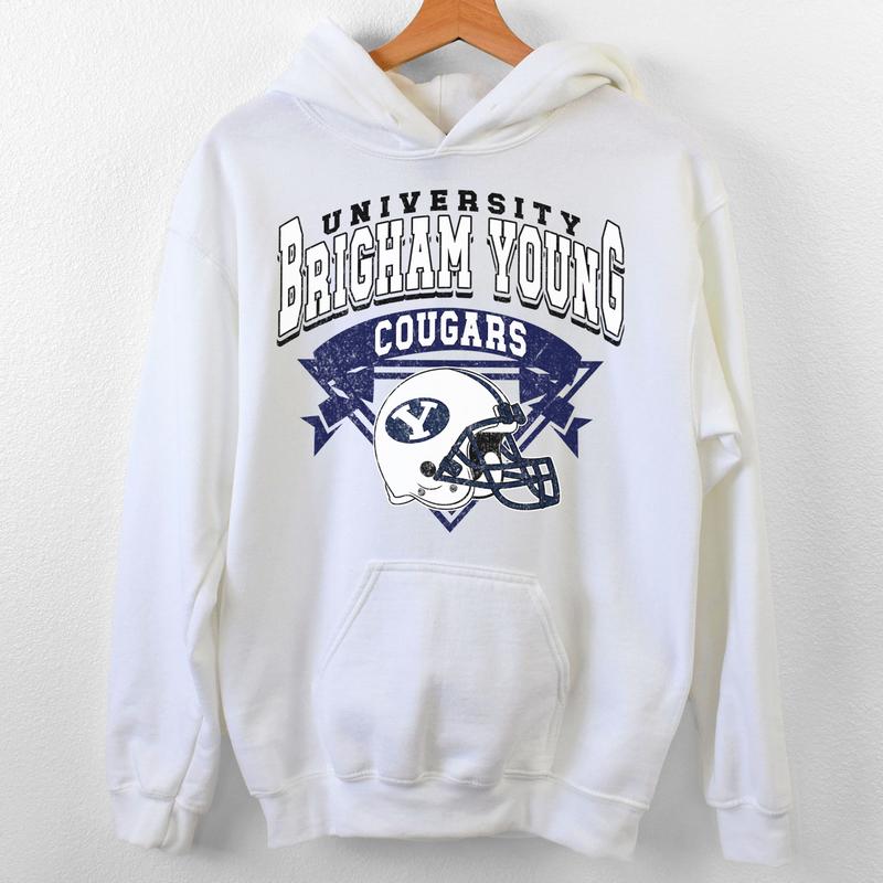 BYU Cougars Vintage NCAA Sweatshirt, Brigham Young University Sport Shirt, Classic Gift for Football Fans, Unisex Comfort Wear, T-Shirt Style
