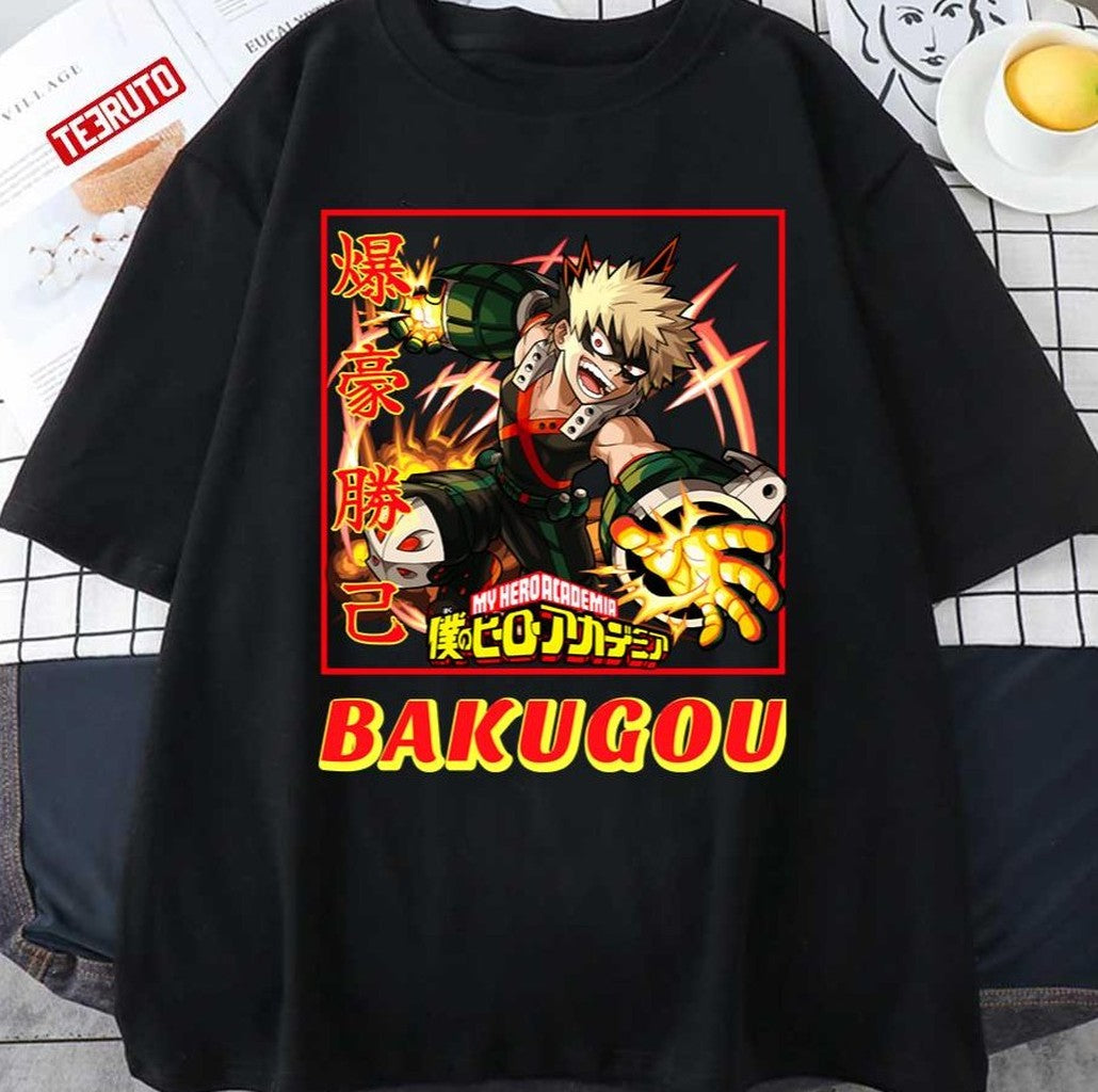 Anime My Hero Academia Bakugo Katsuki Artwork Unisex T-shirt