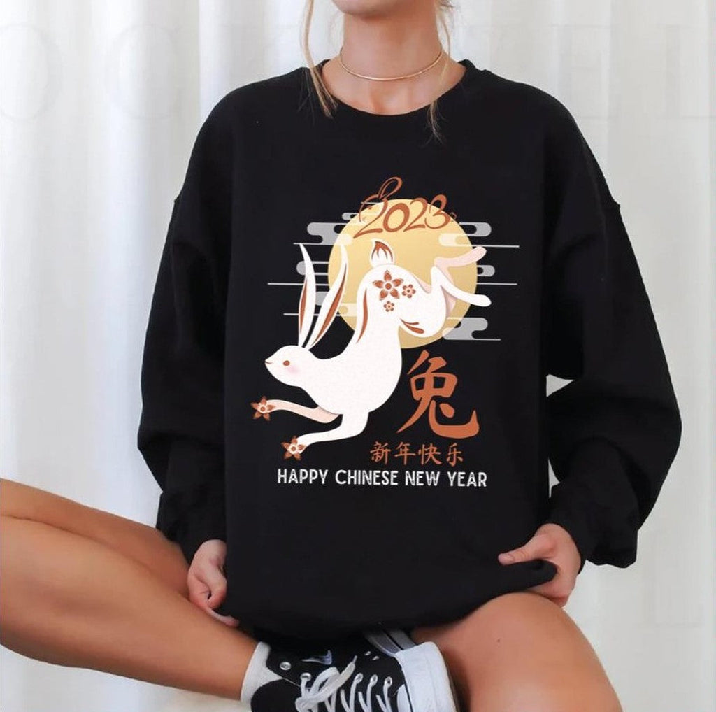 2023 Year Of The Rabbit Lunar New Year Rabbit Matching Unisex Sweatshirt