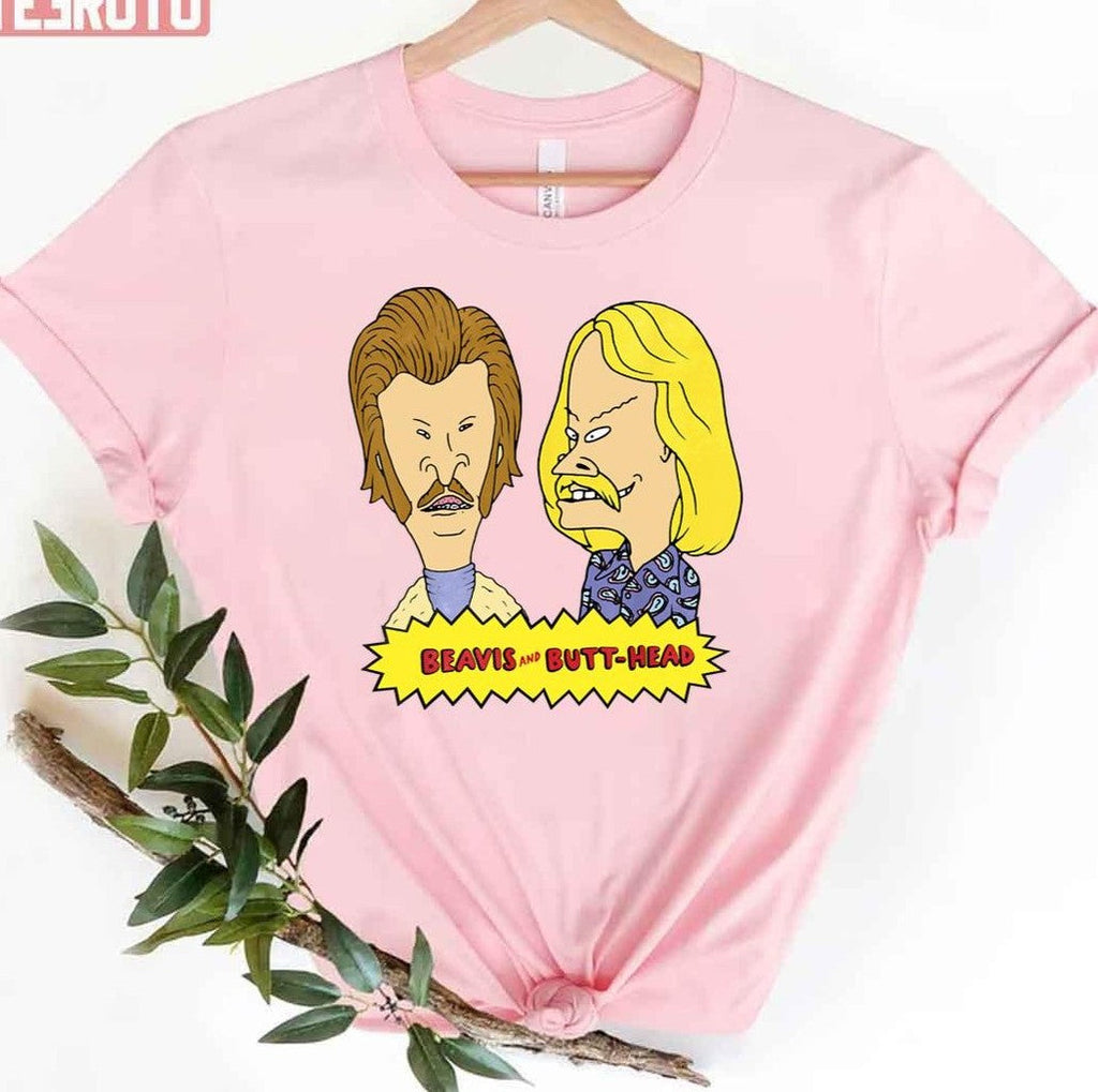 Seventies Mustaches Beavis And Butthead Unisex T-Shirt