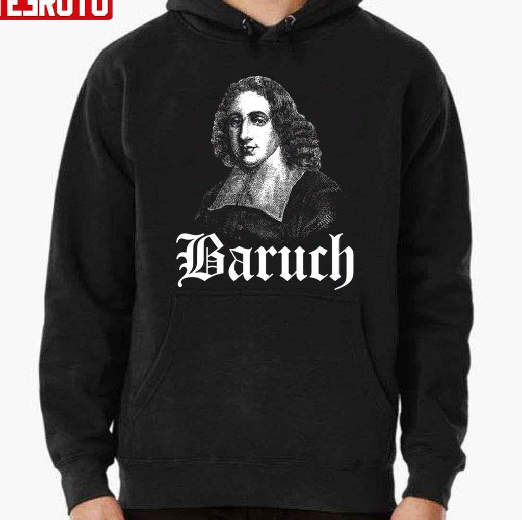 Baruch Spinoza Portrait Philosophy Design Unisex Hoodie