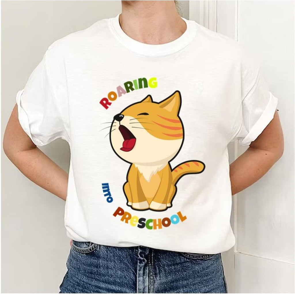 Roaring Into Preschool Marmalade Cute Cat Unisex Sweatshirt