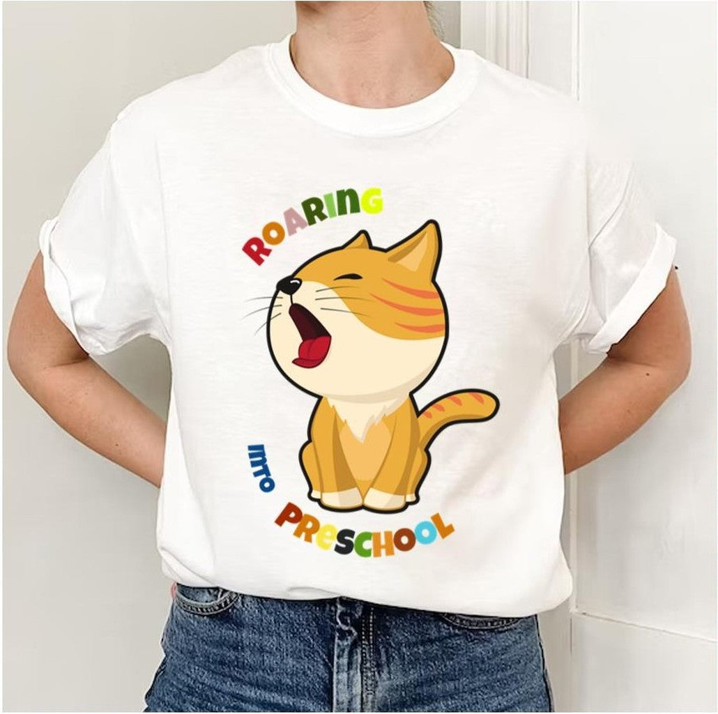 Roaring Into Preschool Marmalade Cute Cat Unisex Sweatshirt