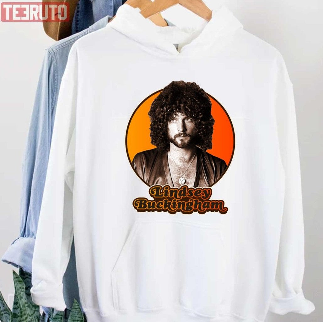 Orange Portrait Lindsey Buckingham Unisex Sweatshirt