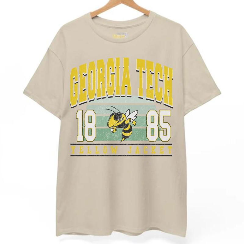 Georgia Tech Yellow Jackets Vintage NCAA Sweatshirt, University Football Shirt, Classic Gift for Fans, Cotton Unisex Comfort Pullover, Vintage
