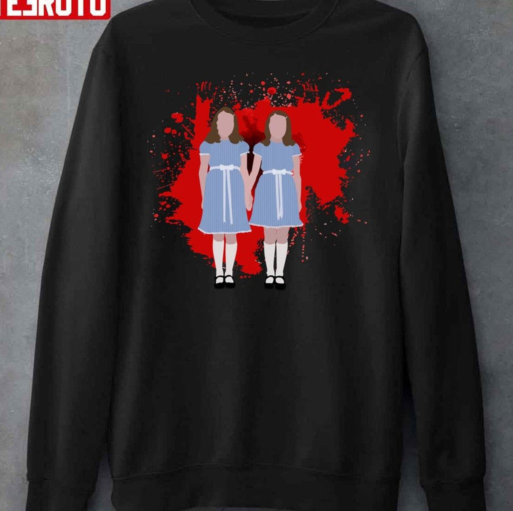 Shining Twins Horror Film Halloween Blood Bath Unisex Sweatshirt