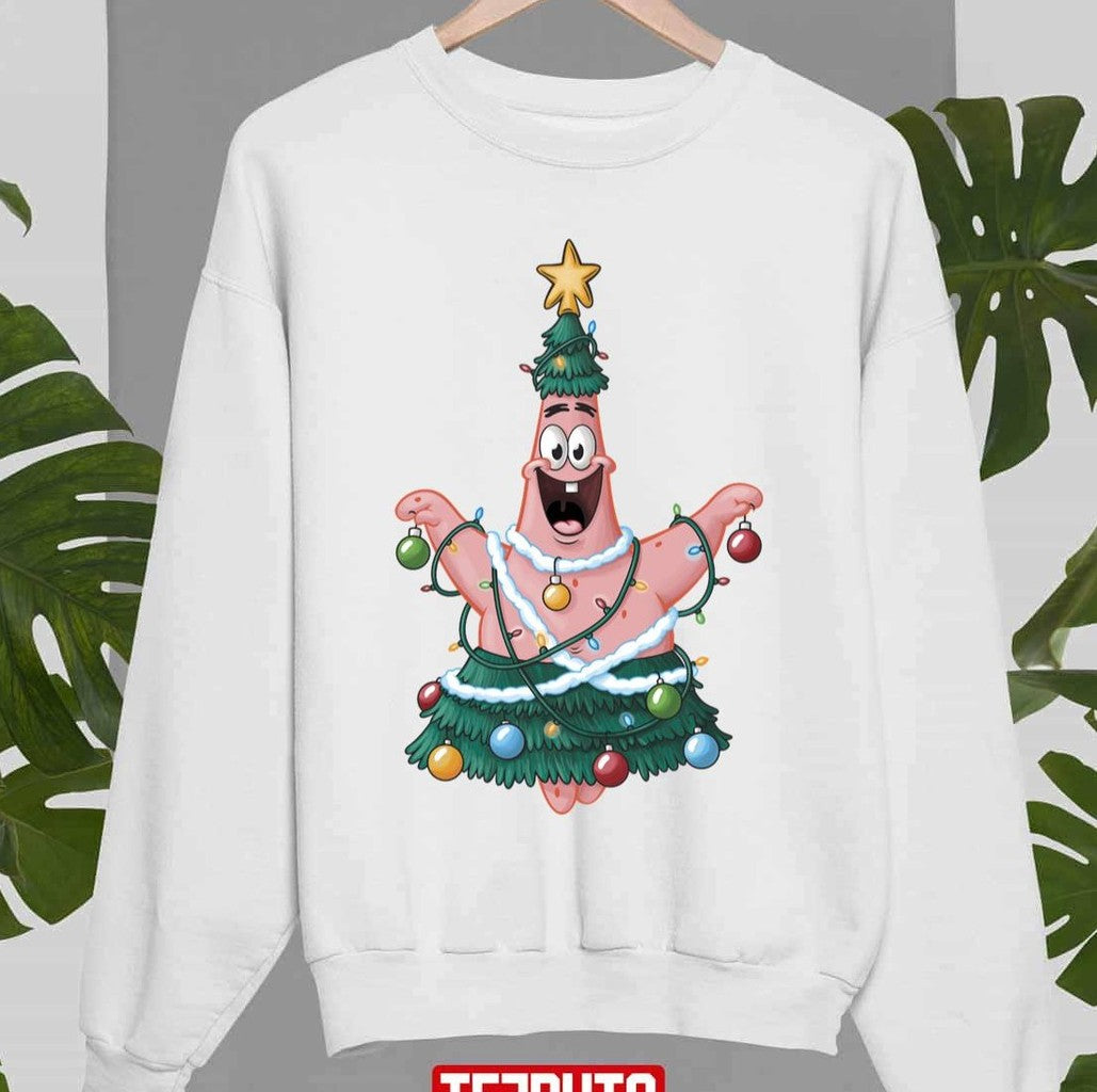 Patrick Star Christmas Tree Halloween Spongebob Unisex Sweatshirt