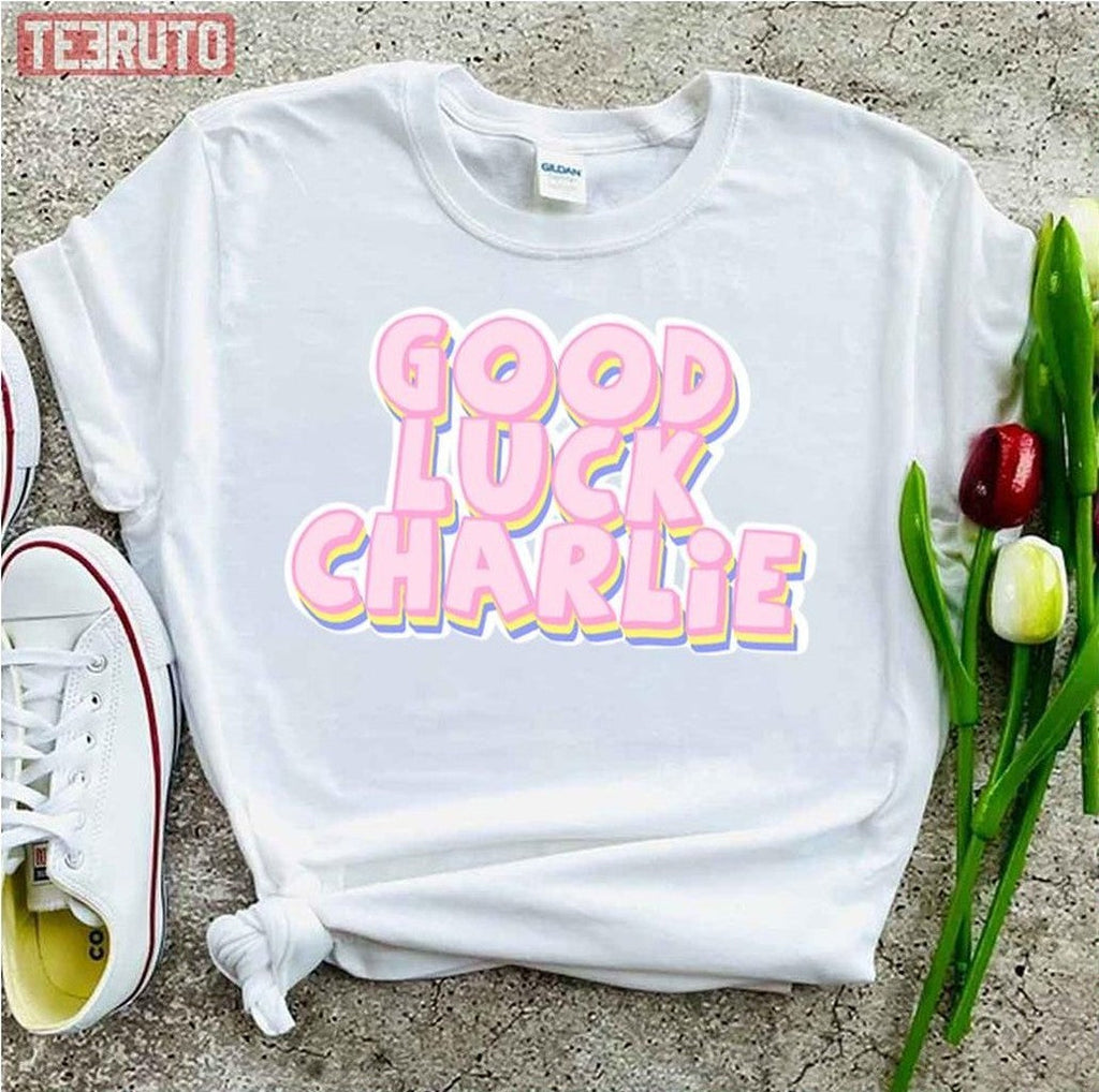 Pink Text Good Luck Charlie Unisex T-Shirt