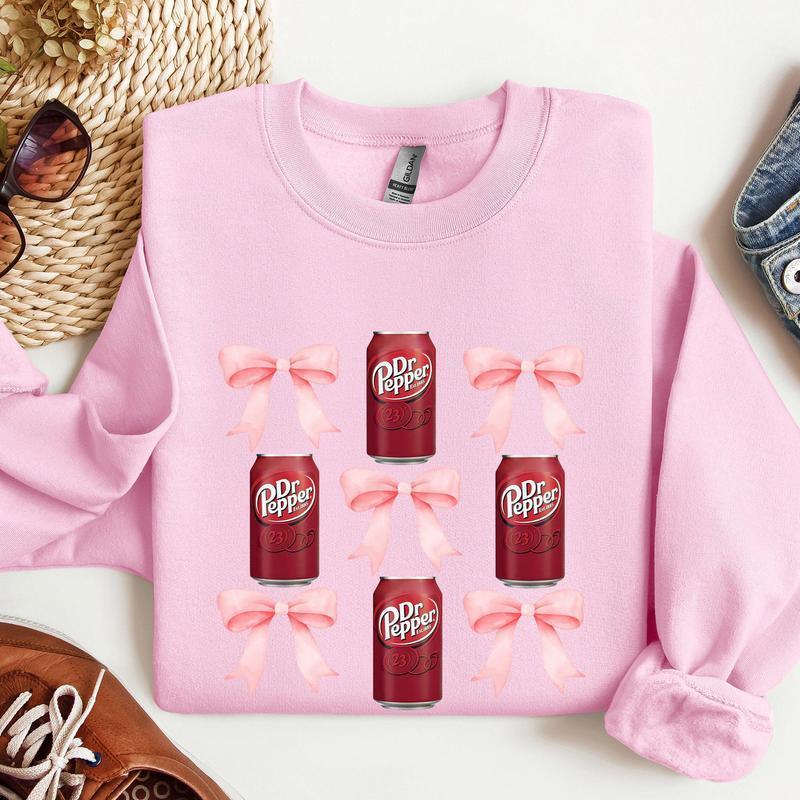 Dr Pepper, Soft Drink, Coquette, Preppy, Soda, Pop, Bows Sweatshirt Classic Menswear