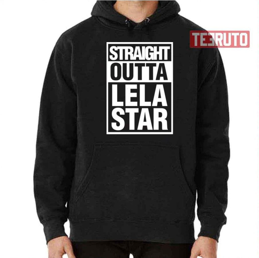 Straight Outta Lela Star Black And White Unisex T-Shirt