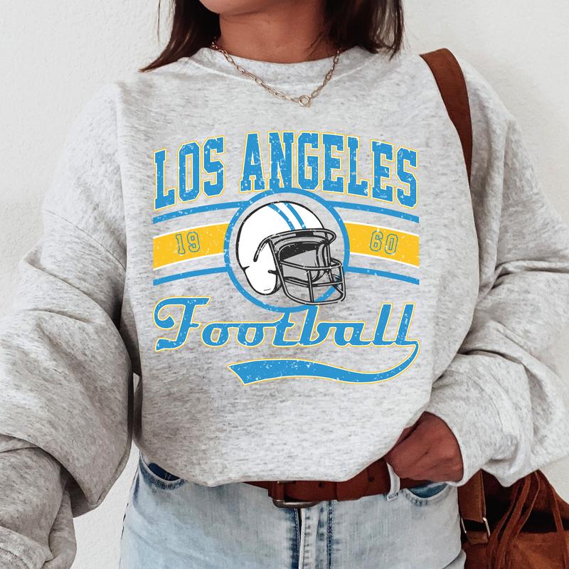 Vintage Los Angeles Football Crewneck Sweatshirt, Vintage Los Angeles Football Sweatshirt for Sports Fans Unisex, Gift For Fan
