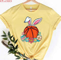 Basketball Bunny Ear Boys Teens Easter Basketball Unisex T-shirt