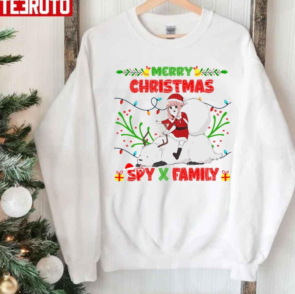 Anya Forger Christmas Scene Spy X Family Best Fan Art Unisex Sweatshirt