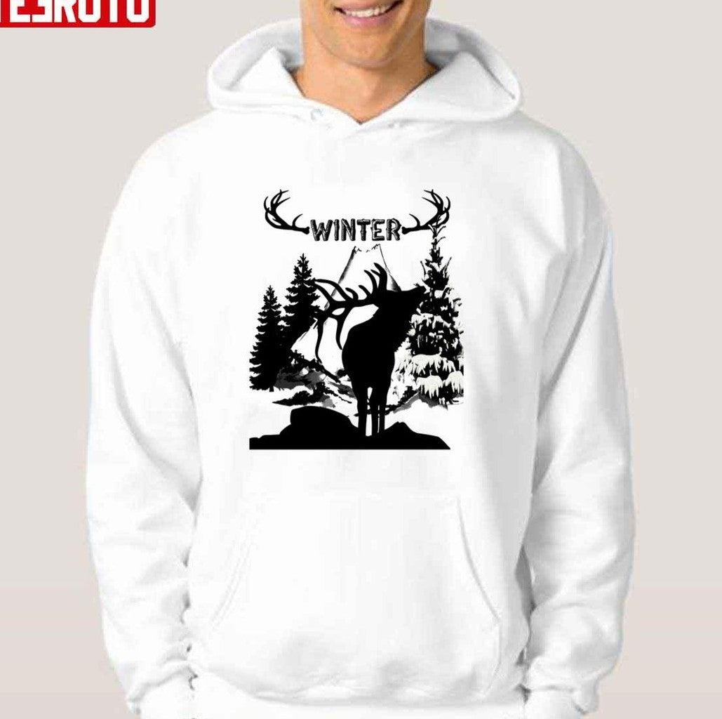 Nature Winter Mood Deer Unisex T-Shirt