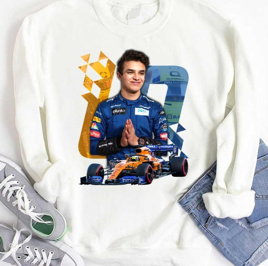 Portrait Lando Norris 4 Racing Design Unisex Hoodie