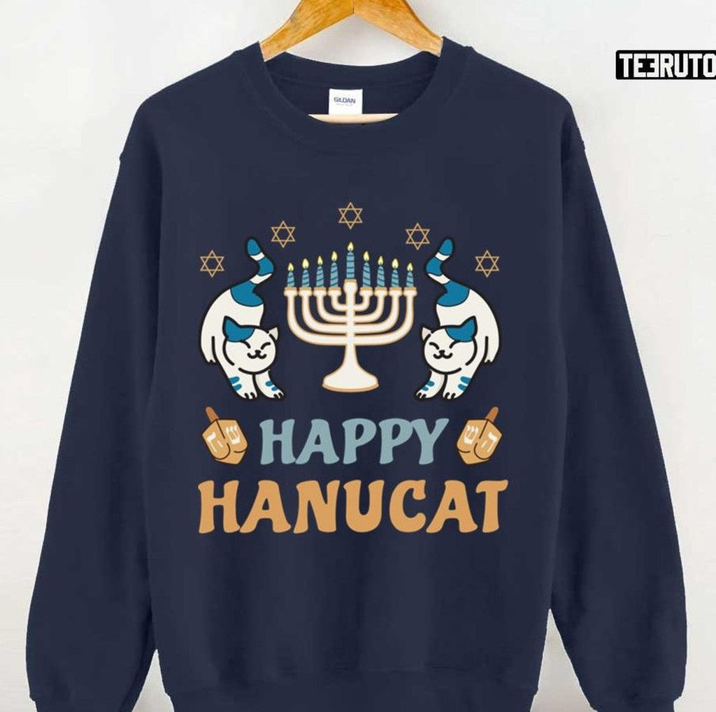 The Cats Happy Hanucat Hanukkah Unisex Sweatshirt