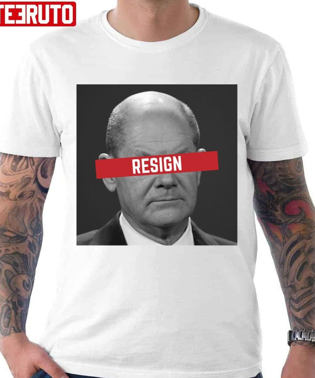 Olaf Scholz Resign German Chancellor Energy Crisis Design Unisex T-shirt